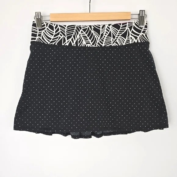 Lululemon Pace Setter Skort Skirt Sweet Polk Spot Black Pretty Palm Pleated Sz 4 - Picture 4 of 14